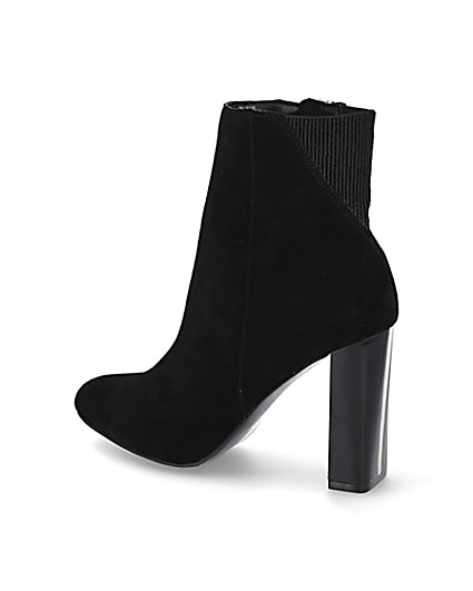 360 degree animation of product Black smart heeled ankle boots frame-5