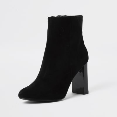 black smart ankle boots