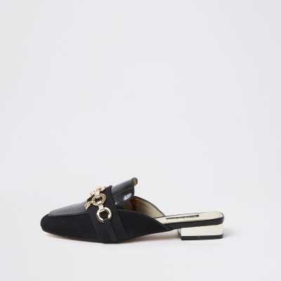 river island backless loafers