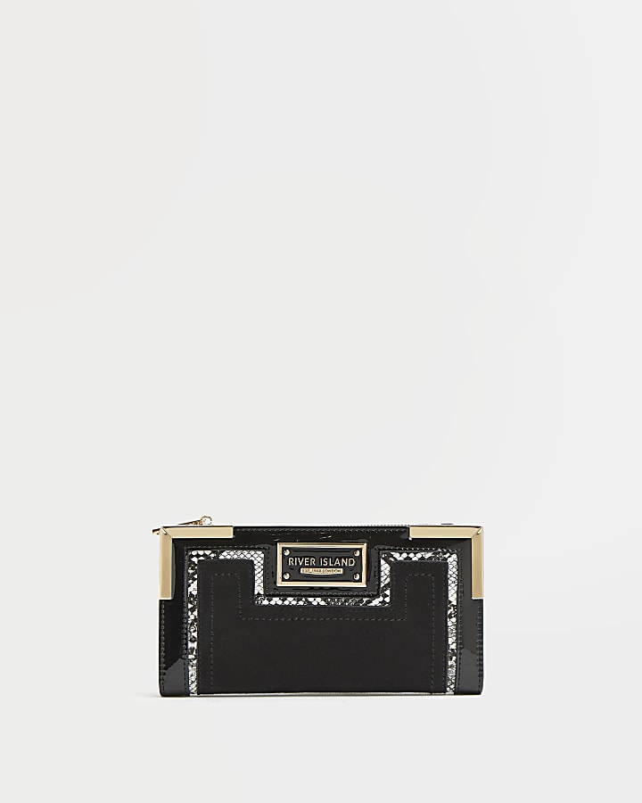 Black snake print purse