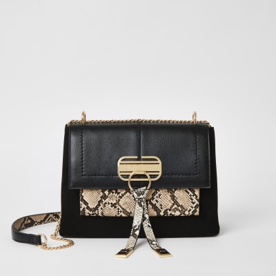 river island cross body bag black