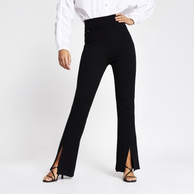 split flared trousers