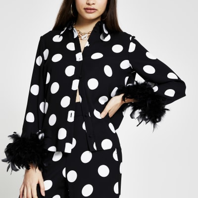 river island polka dot blouse