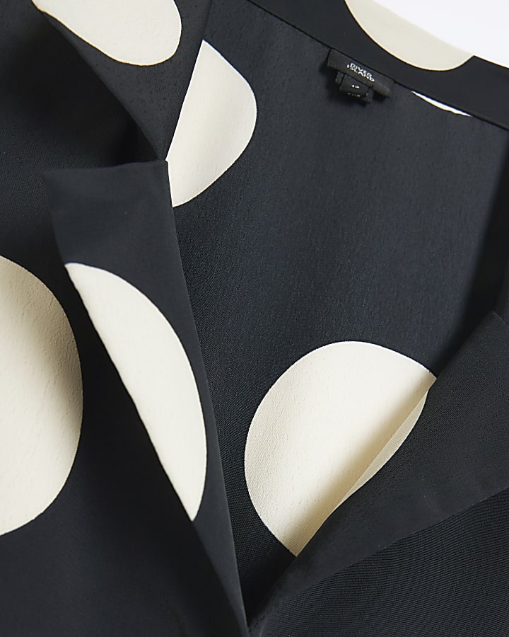 Black spot print jumpsuit