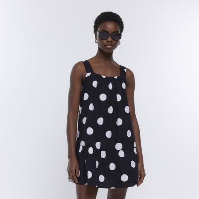 Black Spot Swing Mini Dress