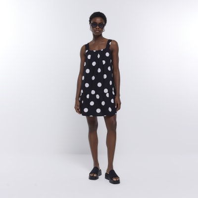 Black Spot Swing Mini Dress