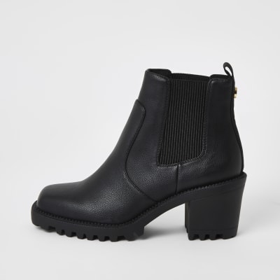 river island black ankle boots