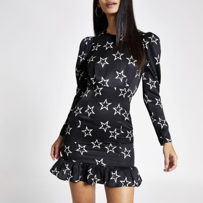 black star dress long sleeve