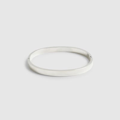 Black Steel Bangle Bracelet