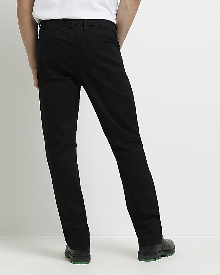 Black straight fit jeans