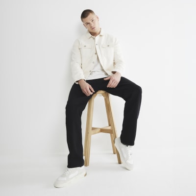 Black straight fit jeans