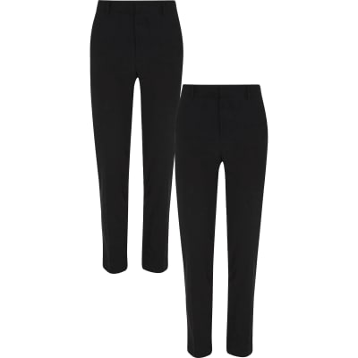 black trousers stretch