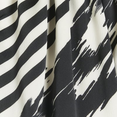 Black stripe halter neck jumpsuit