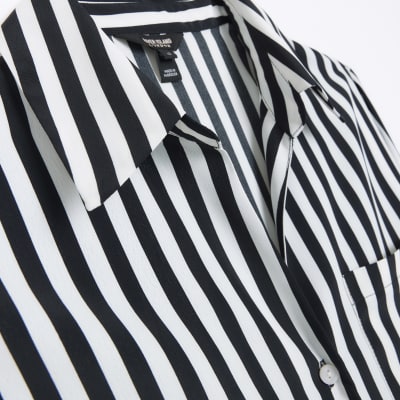 Black and white clearance striped shirt river island