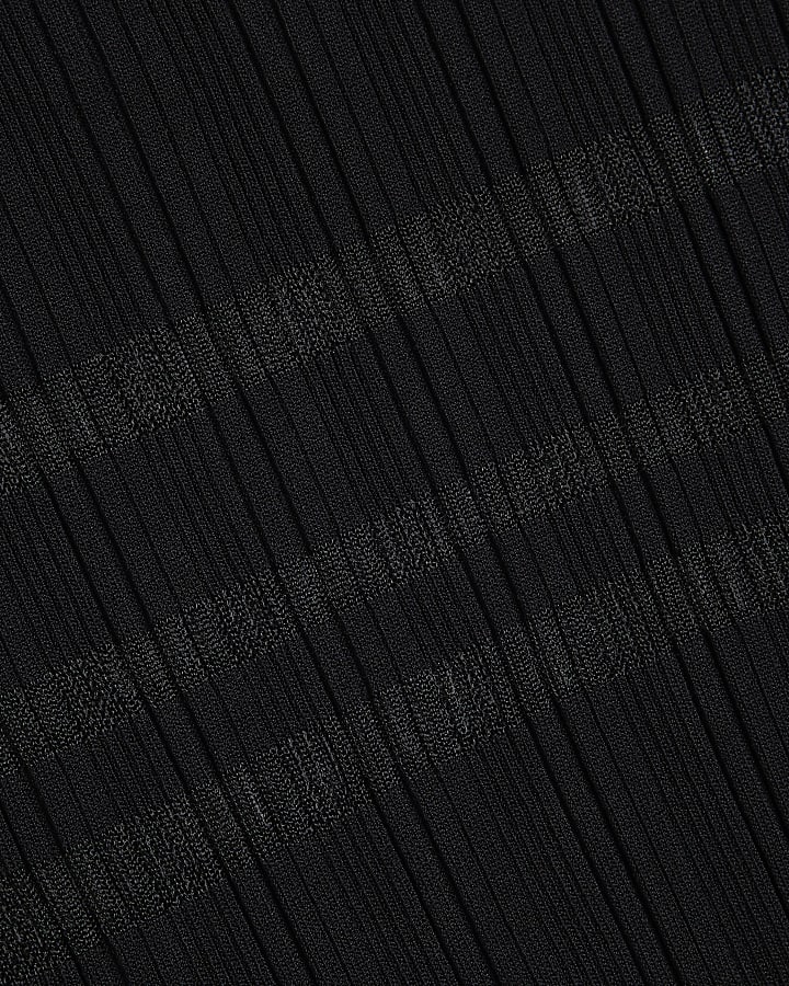 Black stripe long sleeve top