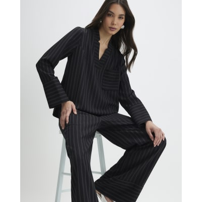 Black Stripe Pocket Detail Tunic