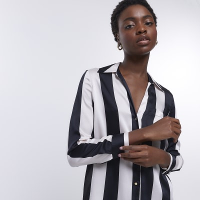 Black and white shop striped shirt river island