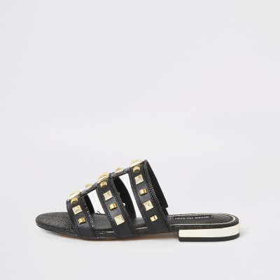 studded caged sandals