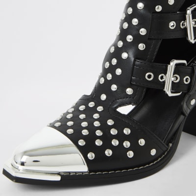 black studded boots