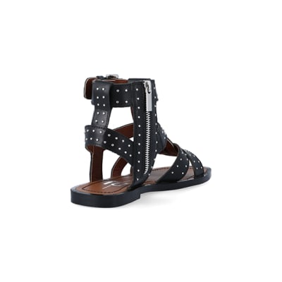 River island black store gladiator sandals