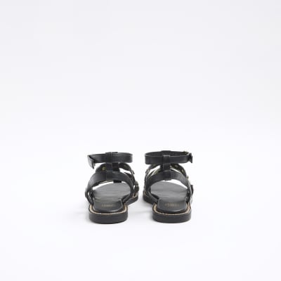 River island black gladiator on sale sandals