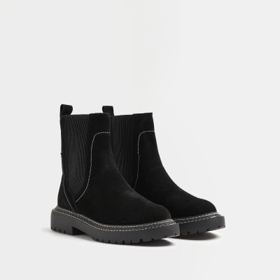 Topshop black suede ankle on sale boots