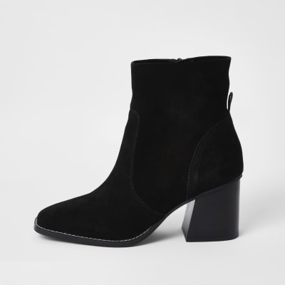 suede block heel boots