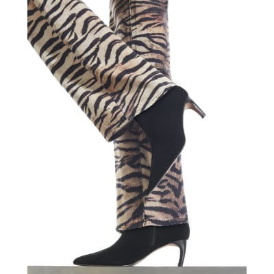 Suede Centre Seam Ankle Boots