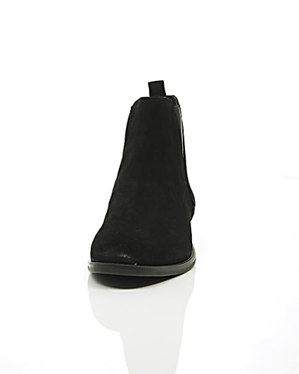 360 degree animation of product Black suede chelsea boots frame-3