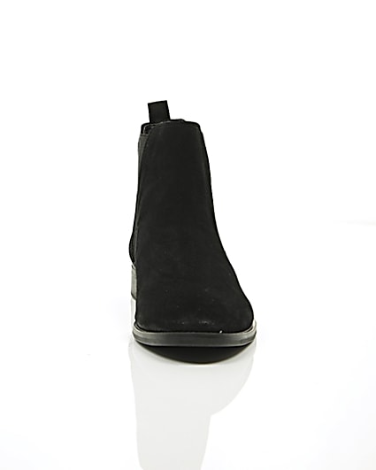 360 degree animation of product Black suede chelsea boots frame-4