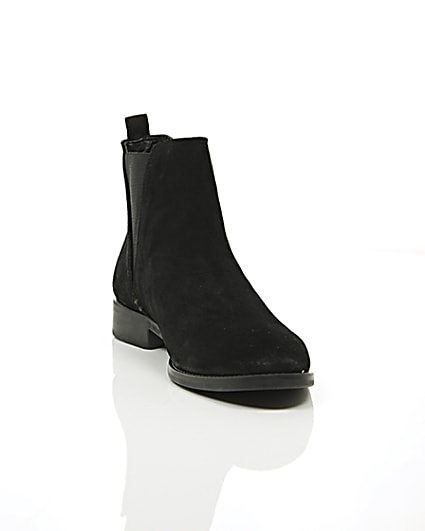 360 degree animation of product Black suede chelsea boots frame-5