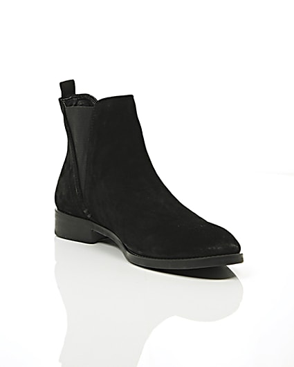 360 degree animation of product Black suede chelsea boots frame-6