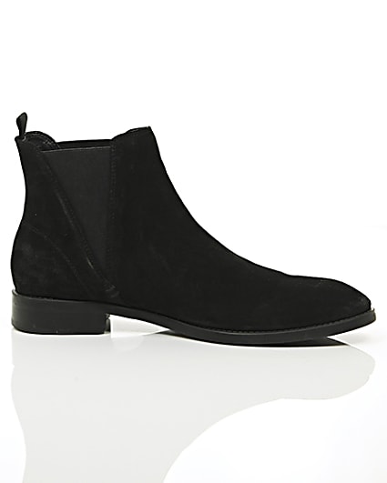 360 degree animation of product Black suede chelsea boots frame-9