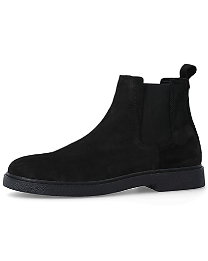 360 degree animation of product Black suede chelsea boots frame-2