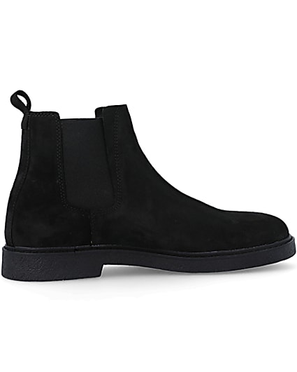 360 degree animation of product Black suede chelsea boots frame-14
