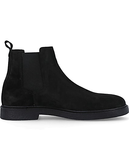 360 degree animation of product Black suede chelsea boots frame-15