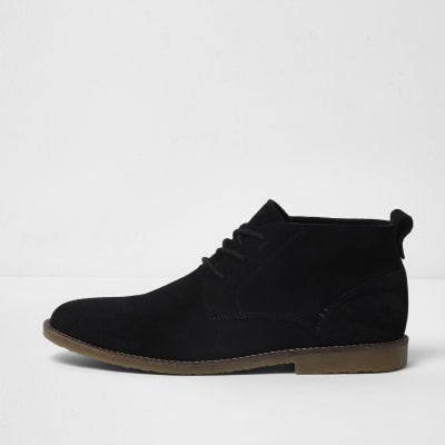 mens black suede chukka boots