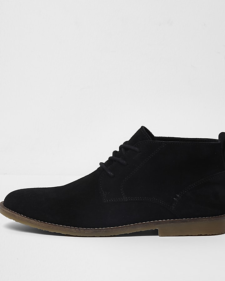 Black suede chukka boots