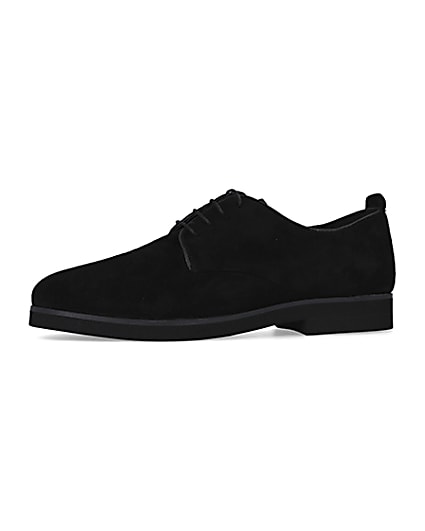 360 degree animation of product Black Suede Derby shoes frame-2