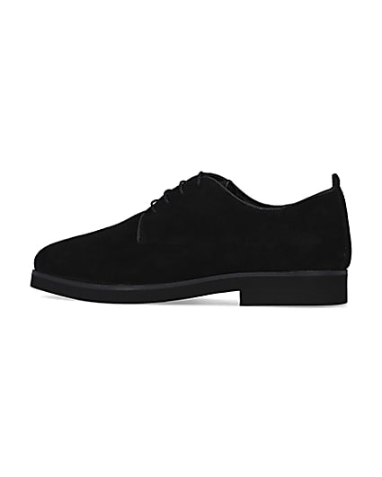 360 degree animation of product Black Suede Derby shoes frame-4