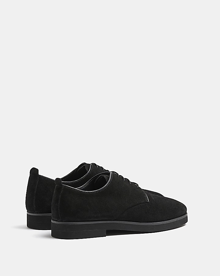 Black Suede Derby shoes
