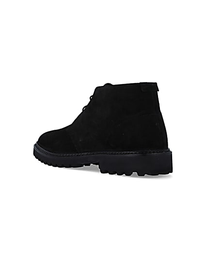 360 degree animation of product Black suede desert boots frame-6