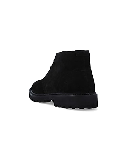 360 degree animation of product Black suede desert boots frame-7