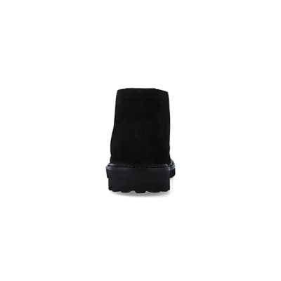360 degree animation of product Black suede desert boots frame-9