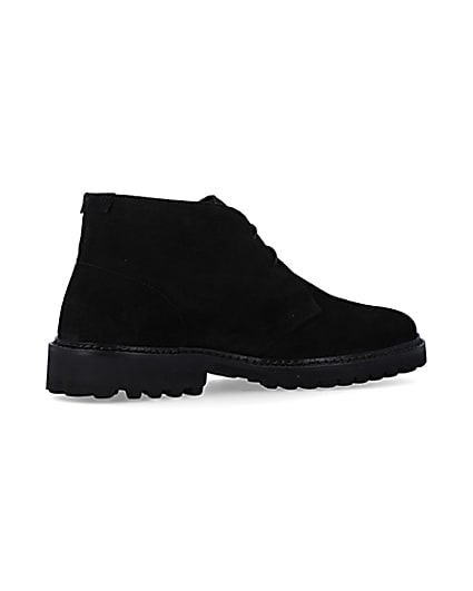 360 degree animation of product Black suede desert boots frame-13