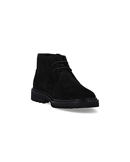 360 degree animation of product Black suede desert boots frame-19