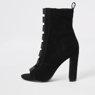 river island black suede ankle boots