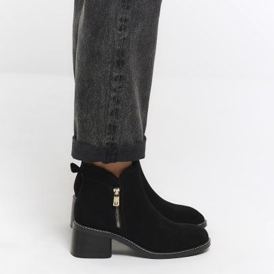 River island black suede clearance ankle boots