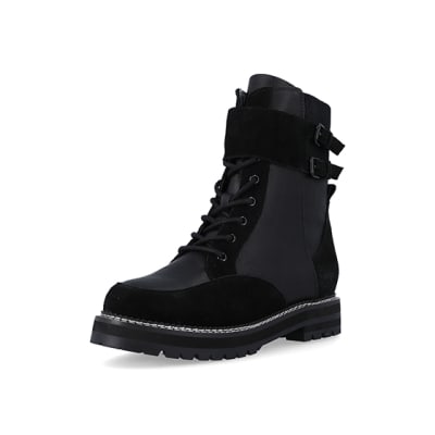 River island lace hot sale up boots