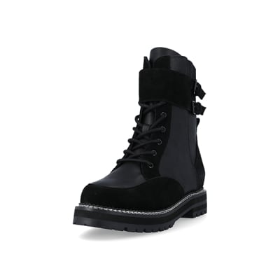 River island black ankle hot sale boots